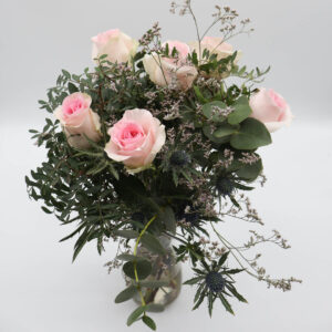 Ramo Pink Static – Un toque “British” (6 Rosas)